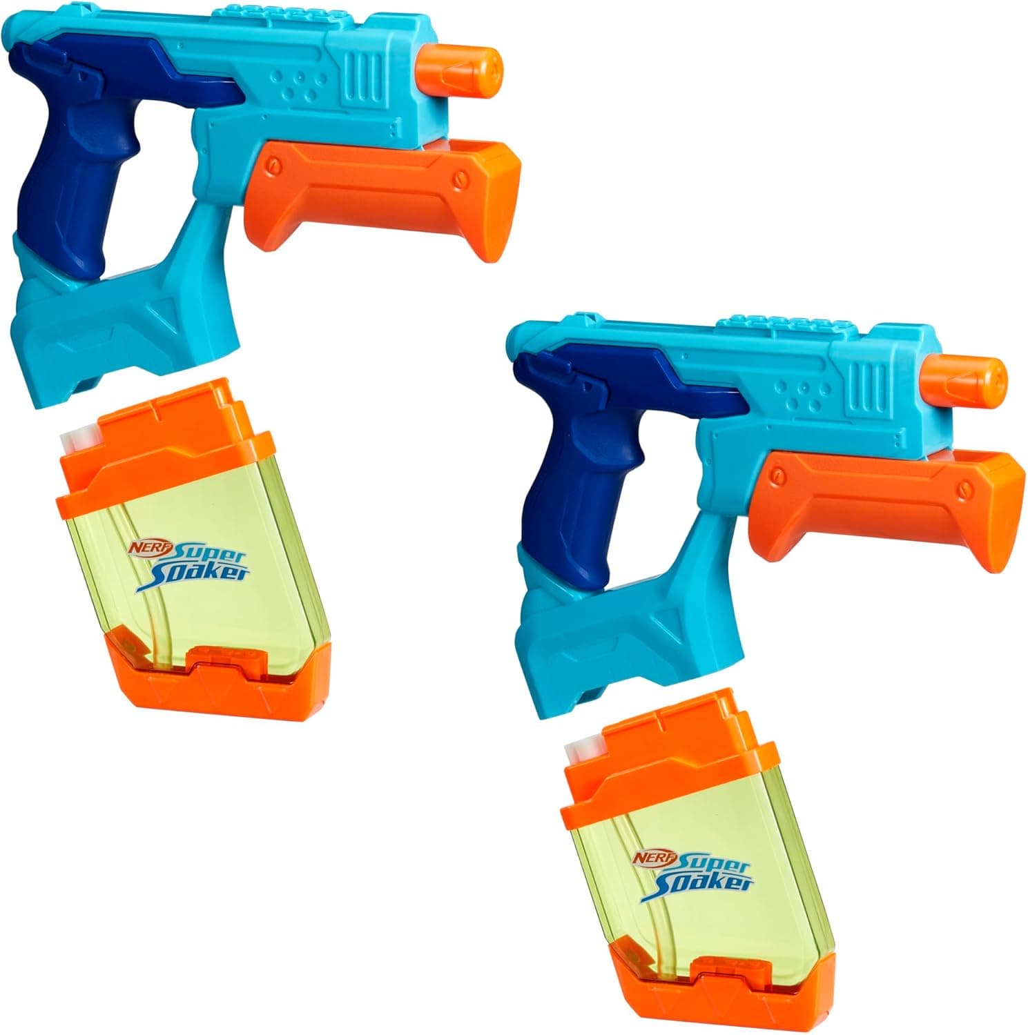 Hasbro Nerf Super Soaker Dunk-Fill 2-Pack, conjunto de lançadores de água, enchimento instantâneo, brinquedos de verão para meninos e meninas de 6 anos ou mais, jogos portáteis de viagem