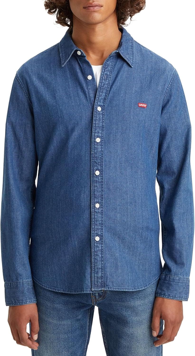 Levi's Long-Sleeve Battery Housemark Slim camisa para homem