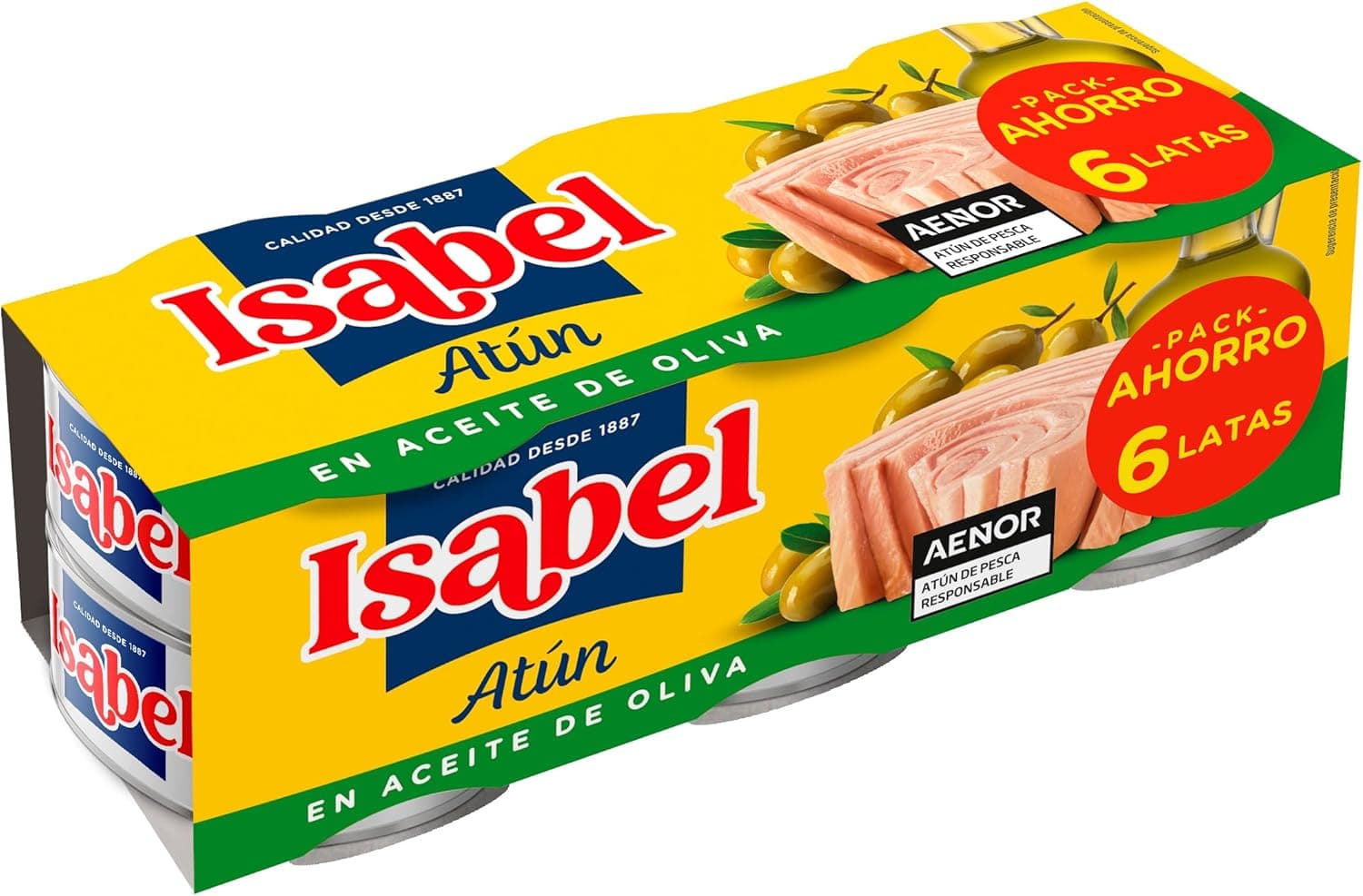 ISABEL atum em azeite pack 6 latas 312 gr