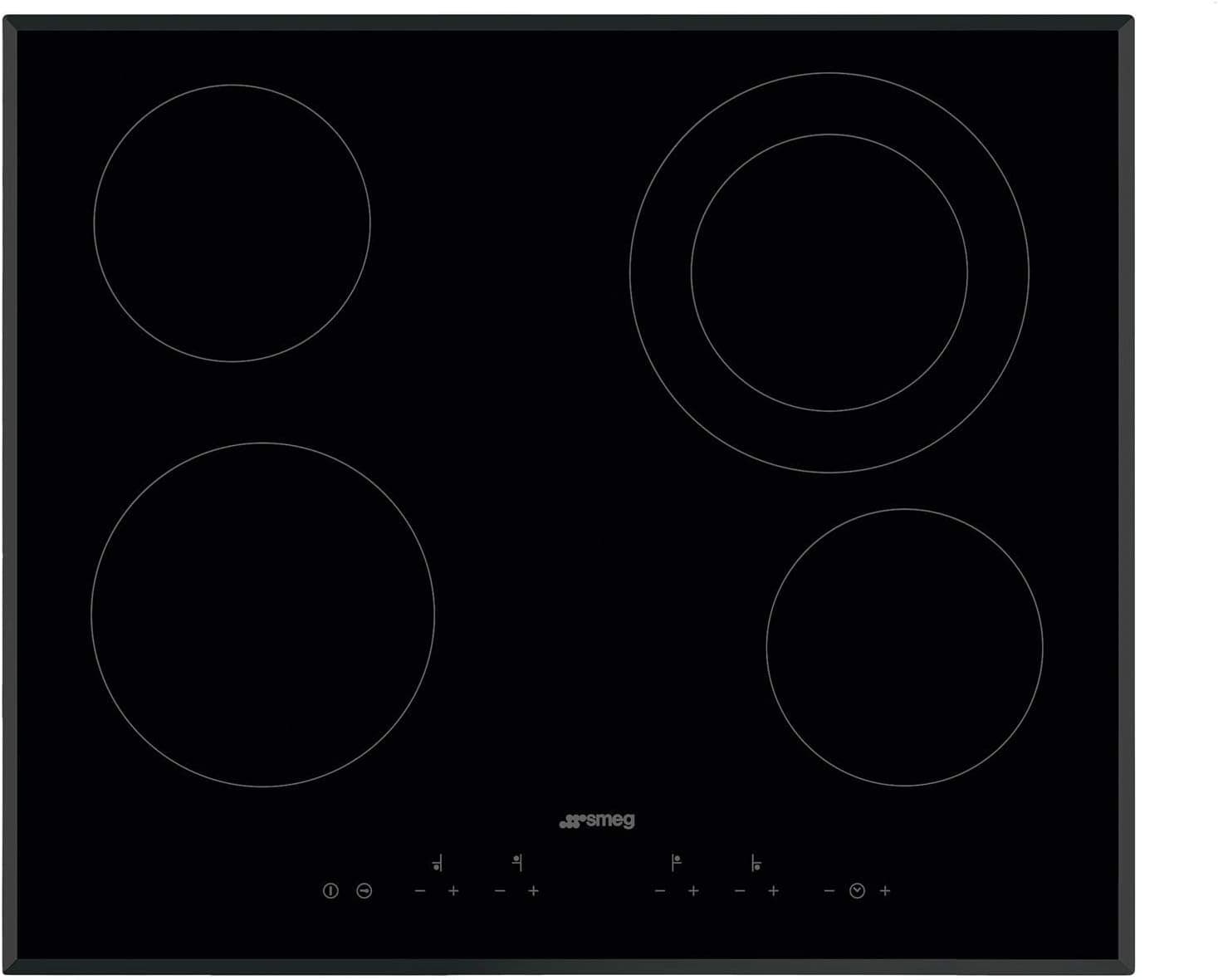 Smeg SE364ETBM | Placa vitrocerâmica de 4 zonas em vidro preto