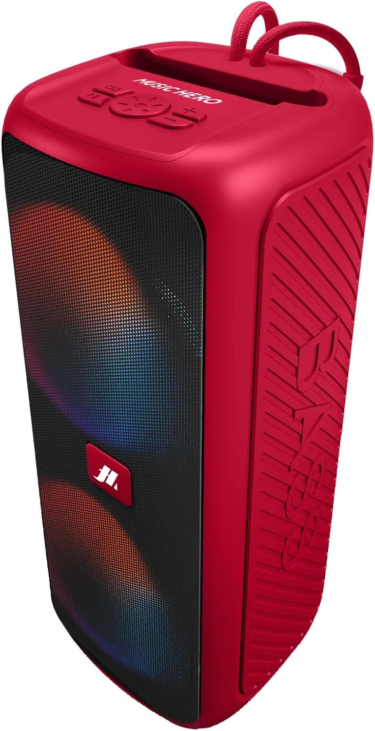 Music Hero Altifalante cassa sem fios 6 W, multientrada, alogio por Smartphone, resistente à água IPX5, LED, laccetto integrato, comandi integrati, microfone, rosa