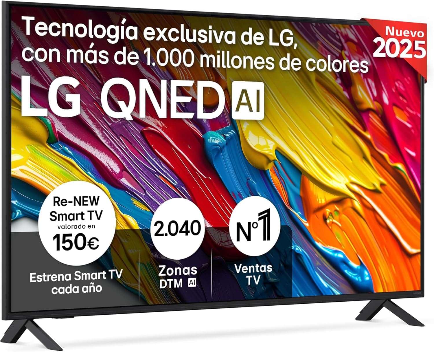 LG 55QNED84A6C Televisão de 55", 4K QNED EVO, Smart TV, WebOS 25, processador potente e inteligente, Super Upscaling, Dolby Dilgital Plus, Alexa/Google Assistant, preto