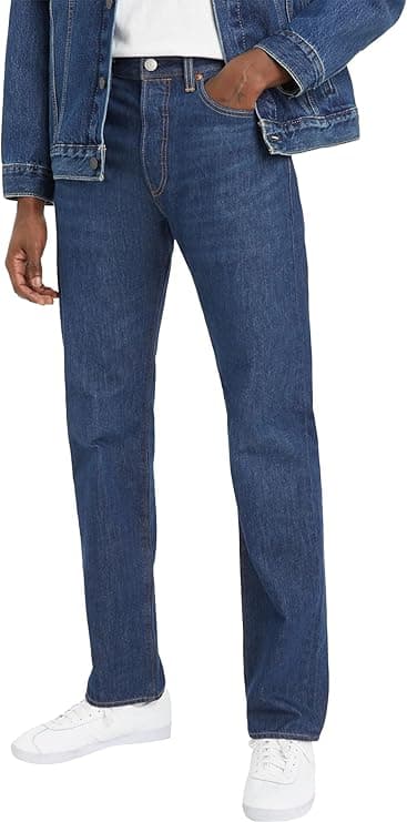 Levi's 501 Original Fit Jeans Calças de ganga para homem de design clássico e confortável