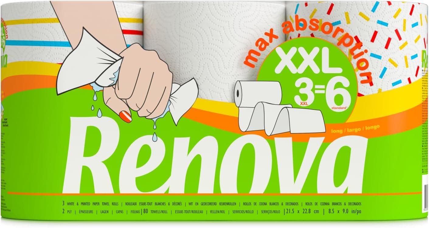 Renova Rolo de cozinha, 3 unidades