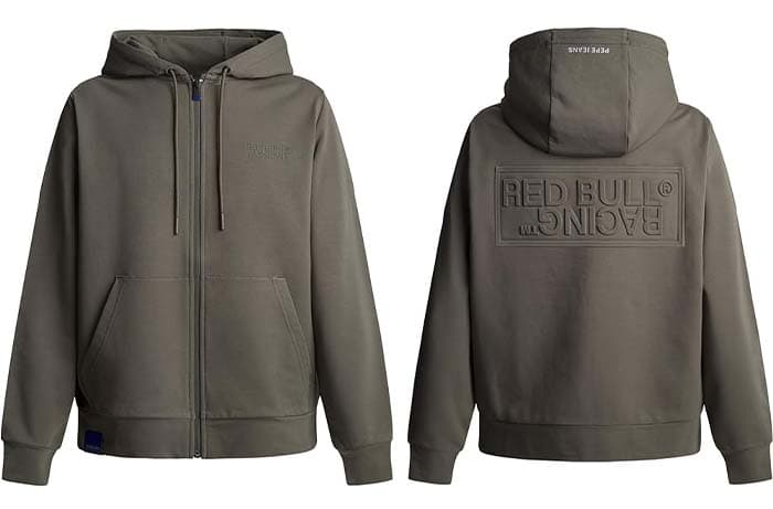 Red Bull Racing x Pepe Jeans RBR Zip Logo Hoody casaco com capuz para homem