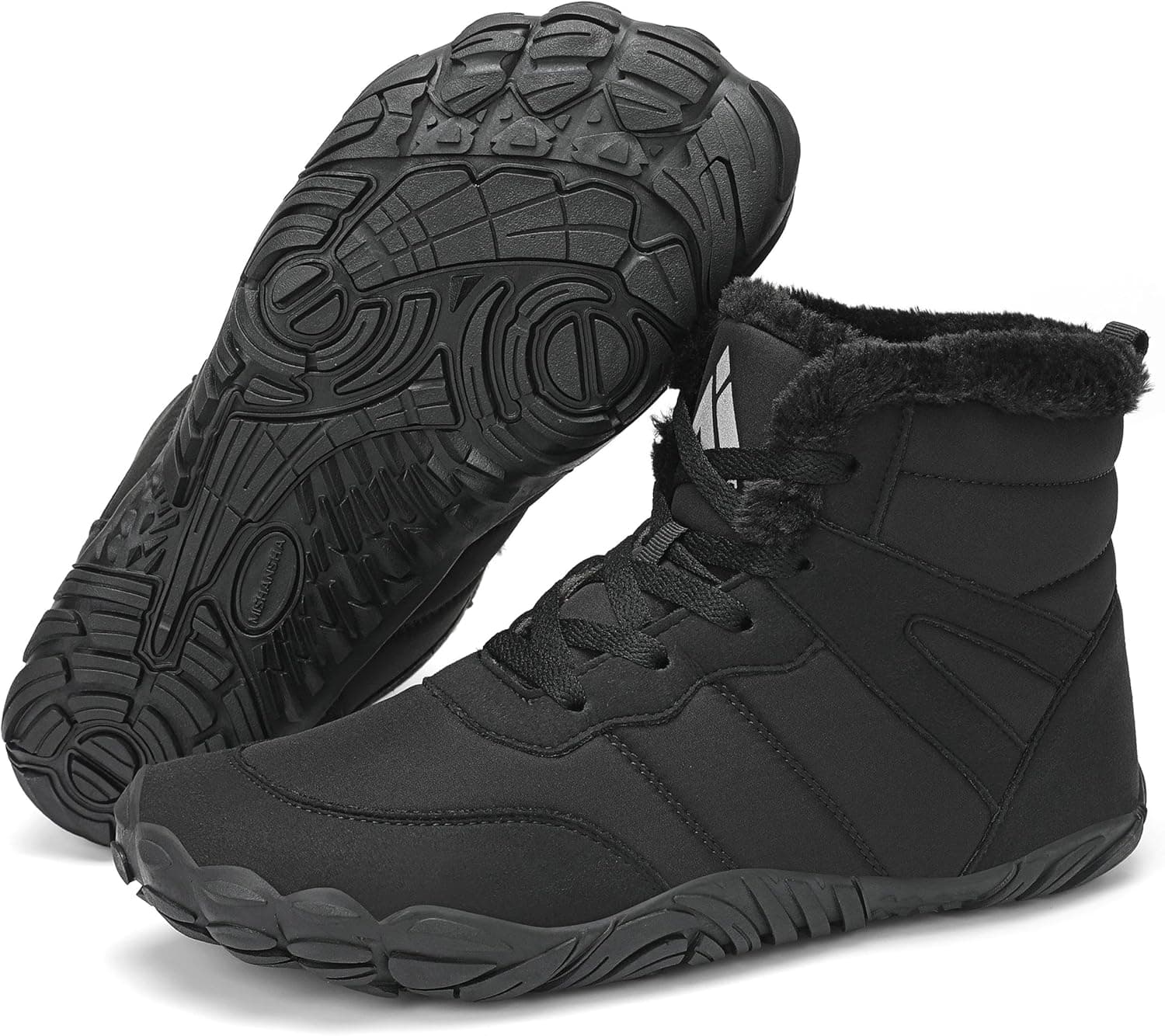Mishansha Barefoot inverno homem sapatos escalços mulher antiderrapante quentes botas