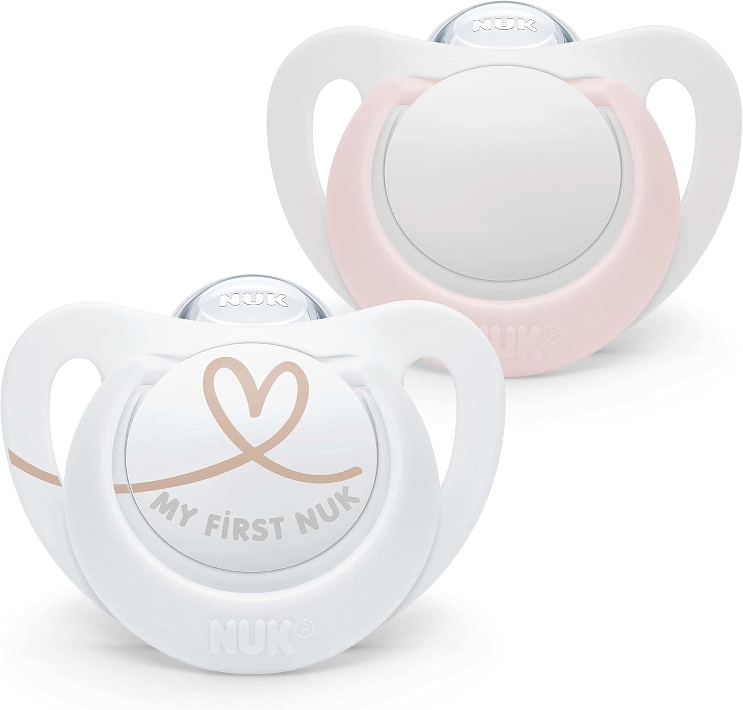 NUK Star Baby Dummy 0-6 meses | Chupetes de silicone sem BPA, rosa | 2 unidades