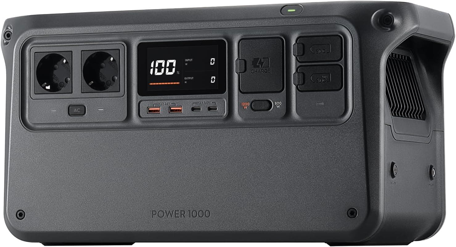 Estação de energia portátil DJI Power 1000, bateria LFP (LiFePO4) de 1024 Wh, carregamento rápido em 70 minutos, saída estável de 2200 W, gerador de energia para casa, acampamentos e caravanas