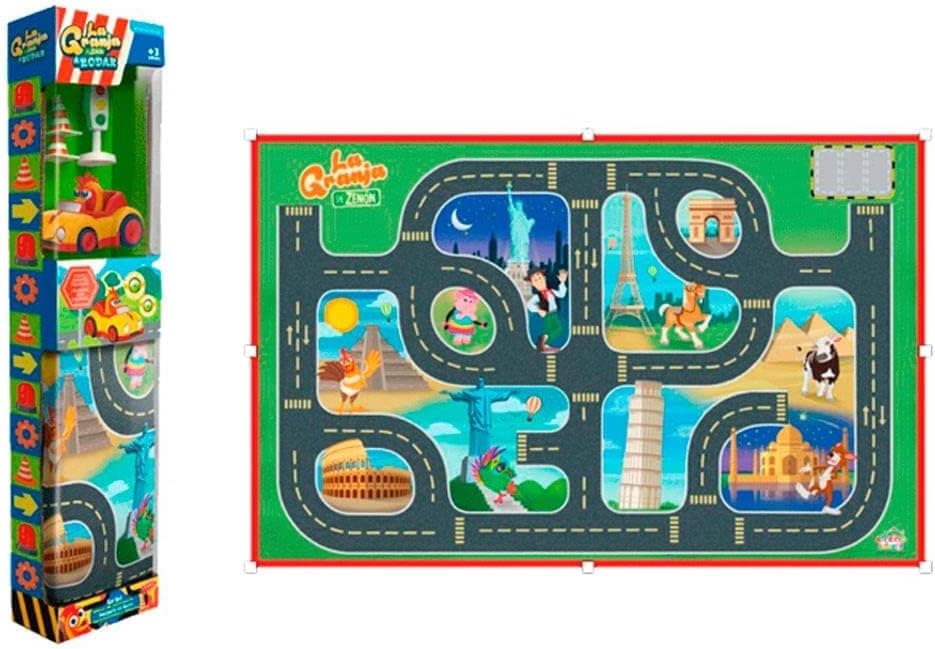 BANDAI - Fazenda de zenão: Conjunto de veículo e tapete em roda
