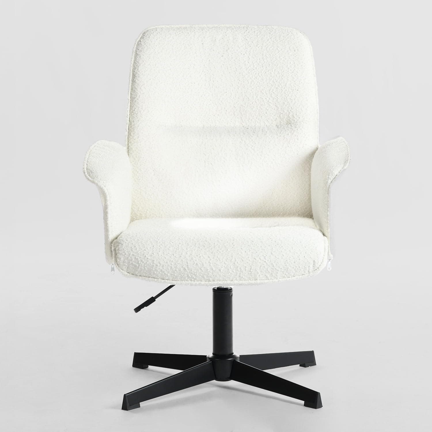 MEUBLE COSY Cadeiras de secretária cadeiras de maquilhagem giratórias altura ajustável com apoio de braços para estúdio quarto escritório em tecido de pelúcia