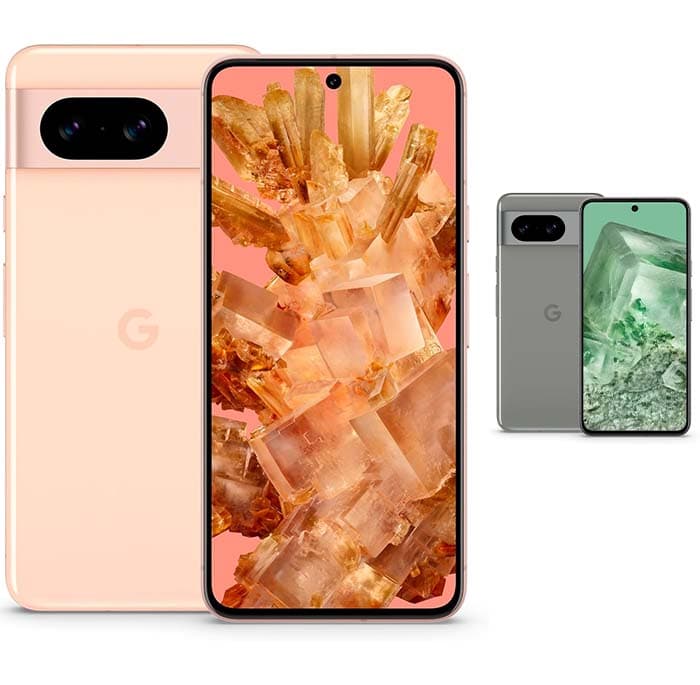 Google Pixel 8 - Smartphone Android livre com câmara Pixel avançada, bateria com autonomia de 24 horas e poderosas funções de segurança - rosa, 128 GB