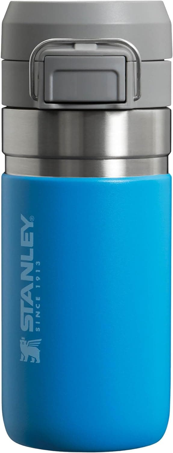 Stanley Quick Flip | Garrafa térmica em inox 470 ml resistente, mantém fria por 7 horas e à prova de fugas