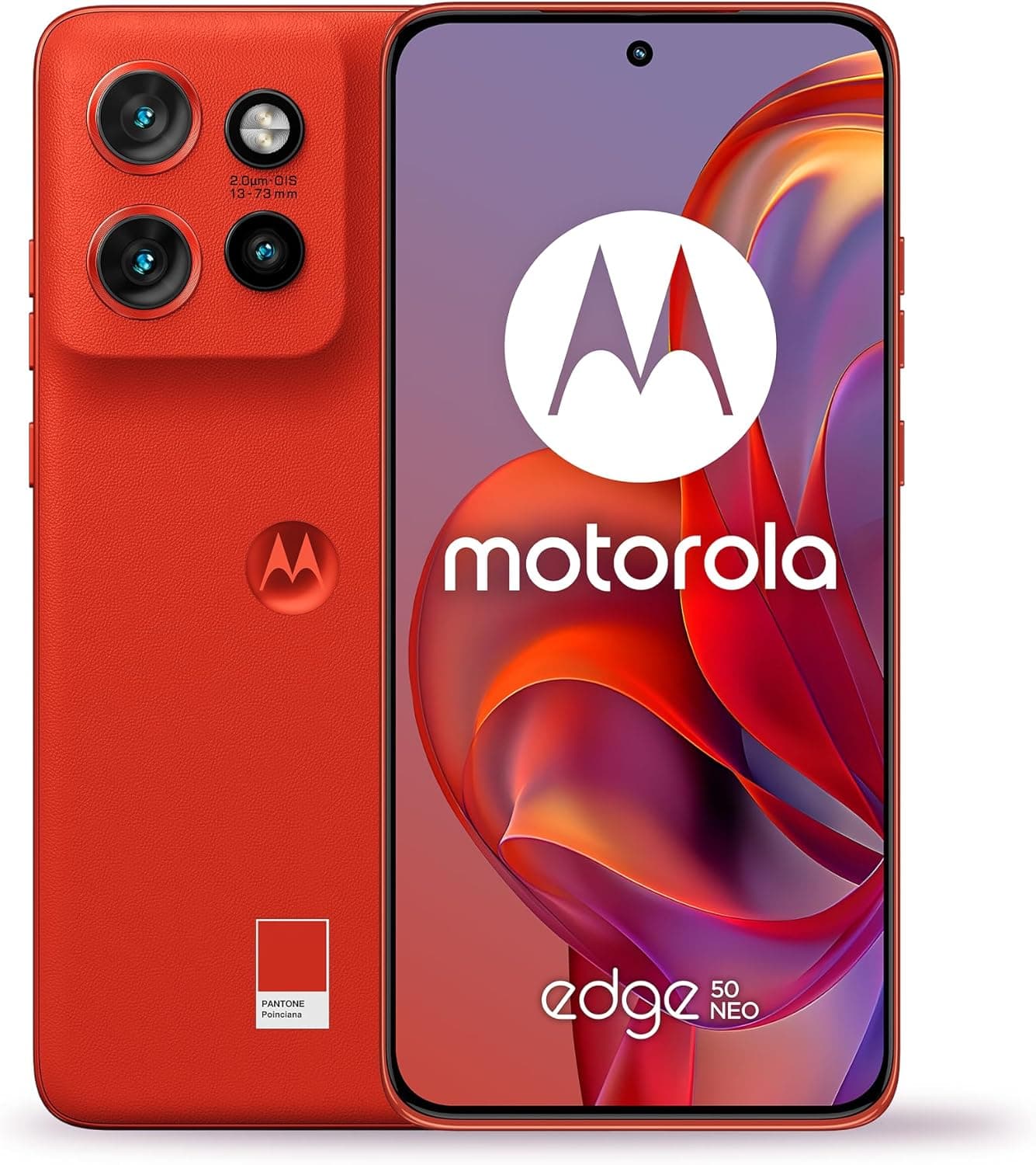 Motorola Edge 50 Neo, 24 GB (12 + 12 GB RAM Boost)/512 GB, Espanha, design compacto de 6,36", ecrã pOLED de 1,5 k, câmara 50 MP e zoom ótico 3X, inclui carregador de 68 W de presente, Dual SIM, capa
