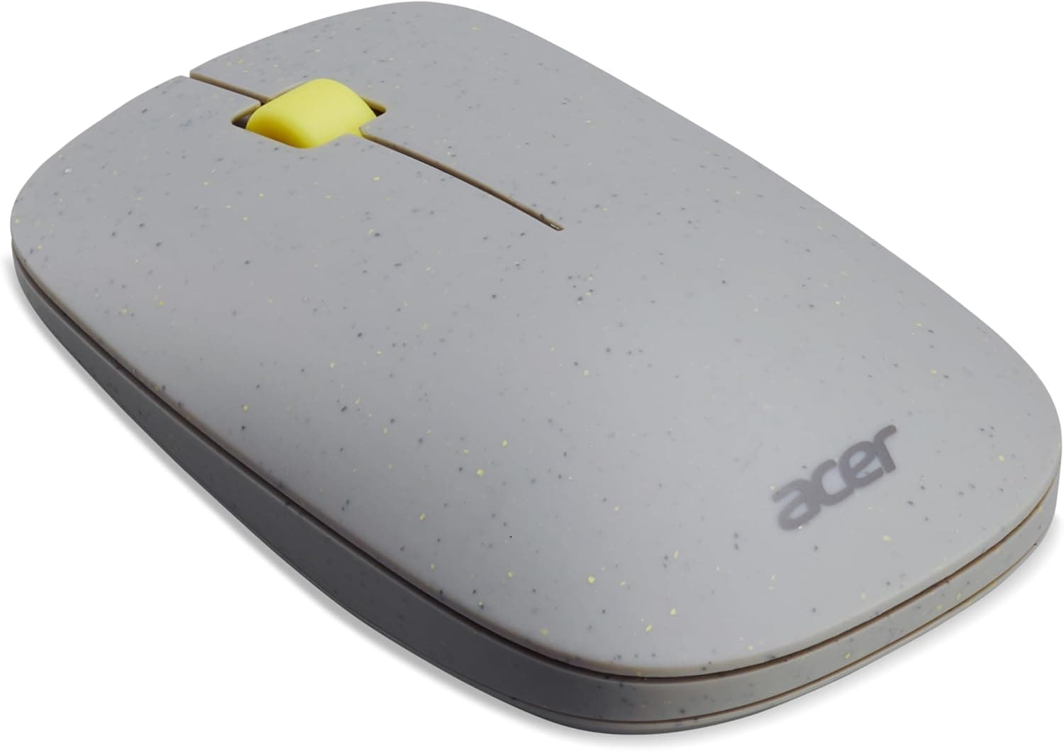 Acer Vero Mouse AMR020 Rato sem fios (2,4 GHz, alcance de 10 m, 1200 dpi, fabricado com plástico 100 % reciclado, âmbar para canudos e destros) cinzento
