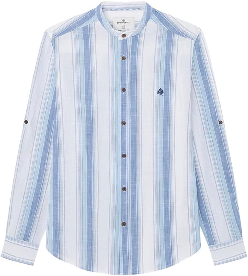 SPRINGFIELD Camisa de gola com riscas leves para homem