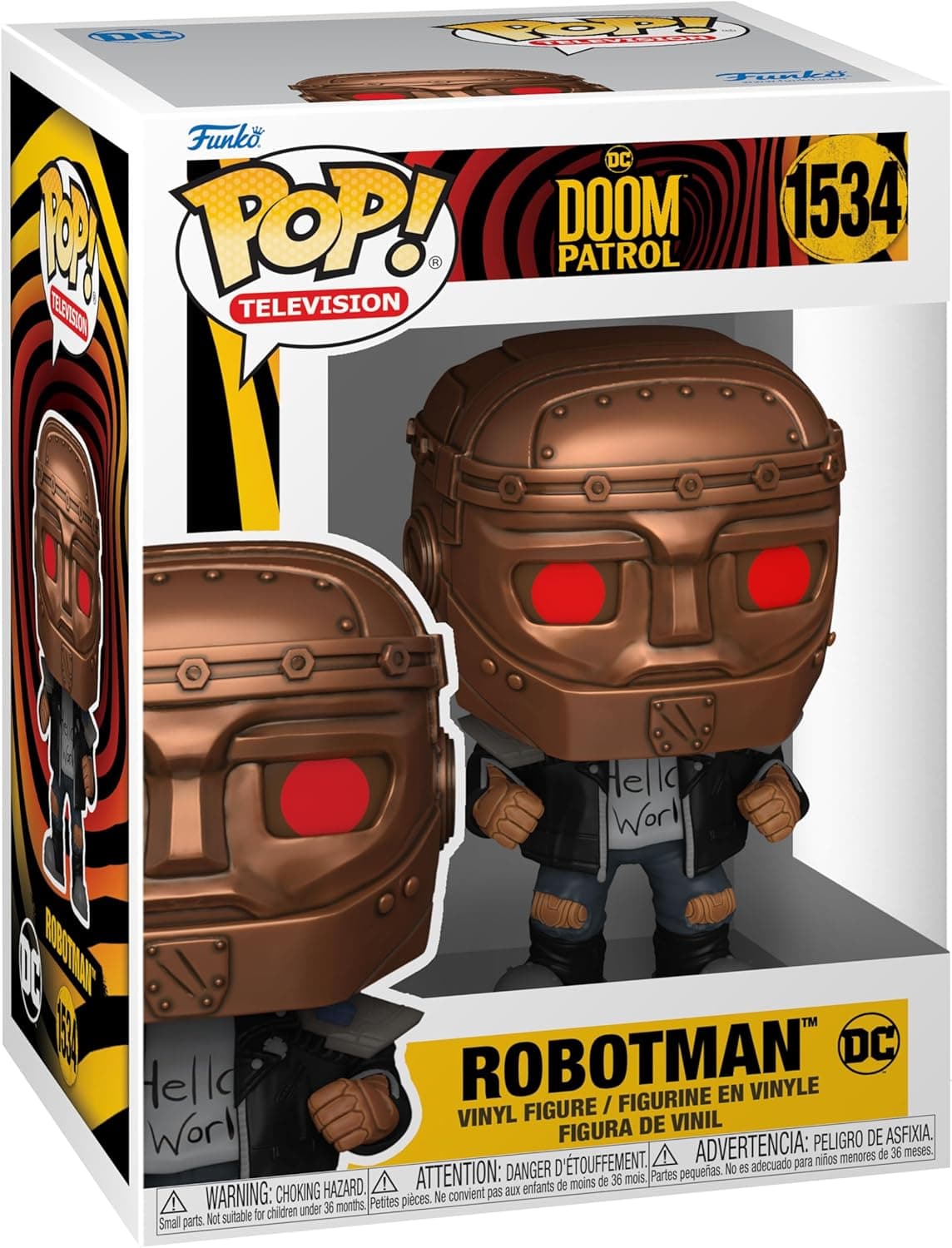 Funko Pop! TV: Doom Patrol - Robotman - Figura de vinil colecionável - ideia de presente - Mercadoria oficial - Brinquedos para crianças e adultos - Fãs de TV - boneco para colecionadores e exposição