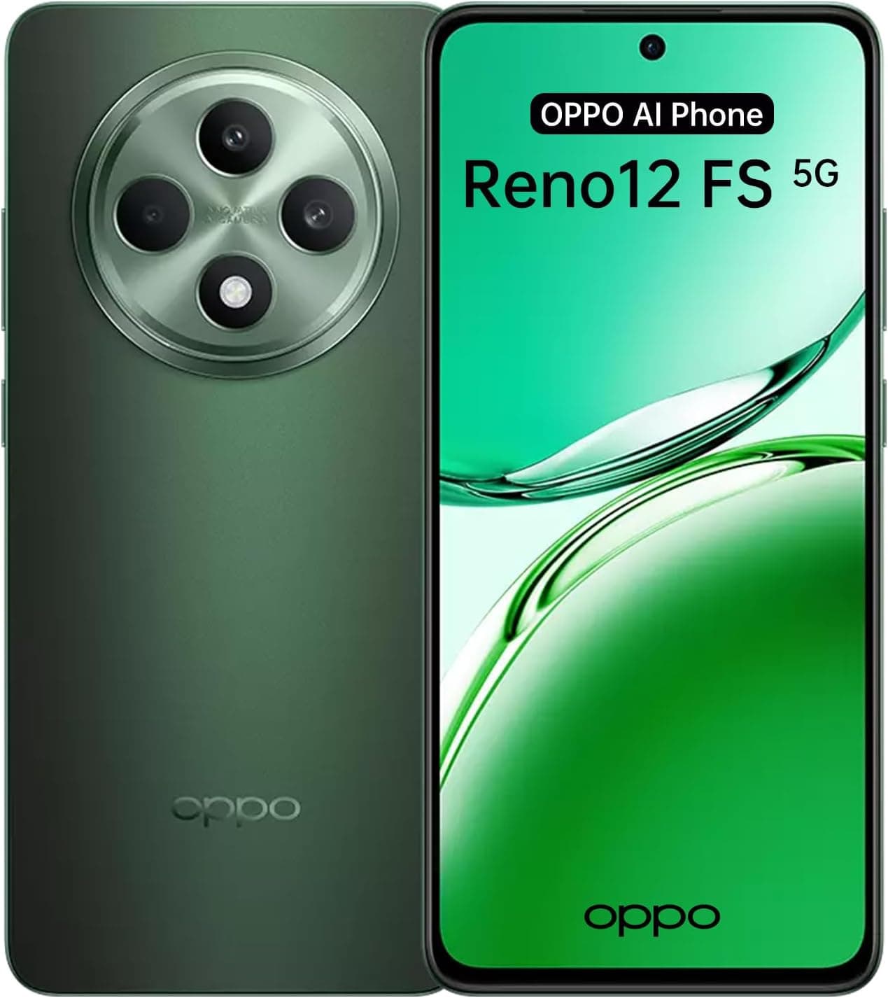 OPPO Reno12 FS 5G Smartphone IA desbloqueado, Octa-core 12 + 512 GB telemóvel, 120 Hz ecrã OLED de 6,67", Dimensity 6300, câmara AI 50 + 8 2 MP, SUPERVOOC 45 W, bateria 5000 mAh, Pro. teção IP644 NFC