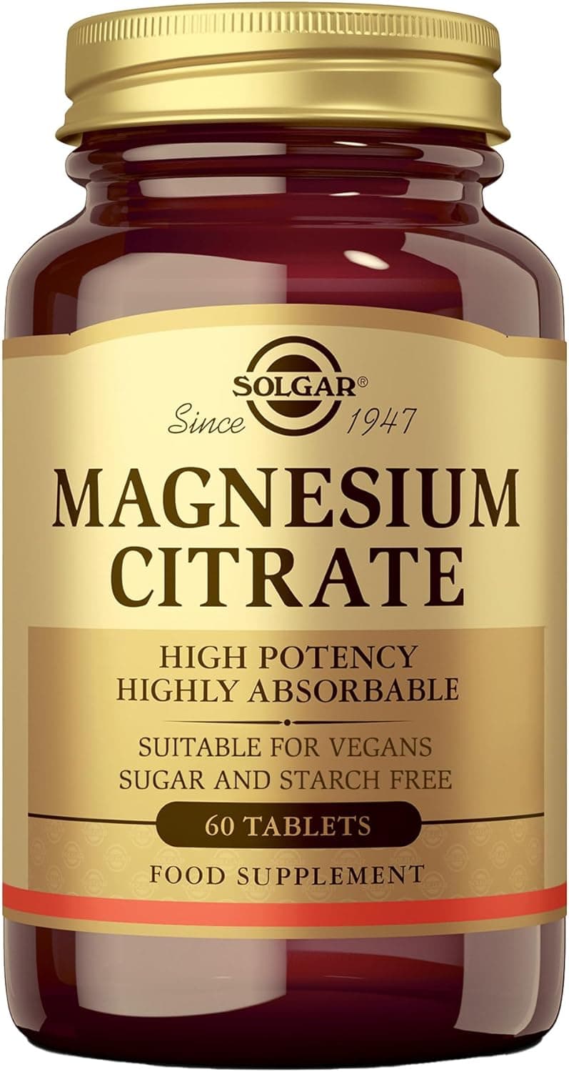 Solgar Magnesium Citrate | Suplemento de magnésio em comprimidos, 60 unidades