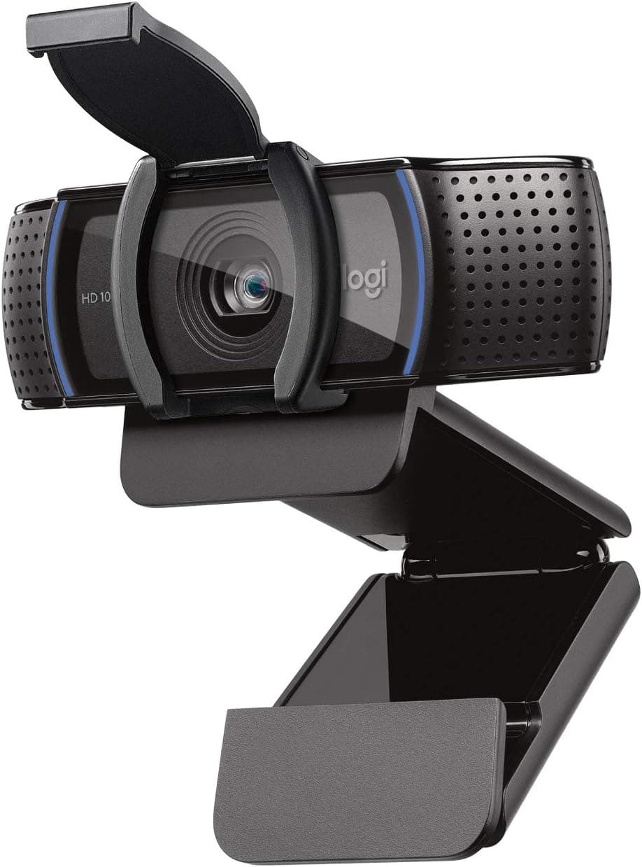 Logitech C920s HD Pro Webcam Full HD 1080p, 30fps, videochamadas, áudio nítido, correção de iluminação automática, tampa de privacidade, Skype, Zoom, FaceTime, Hangouts, ideal para computador PC, Mac, portátil, Tablet, XBox