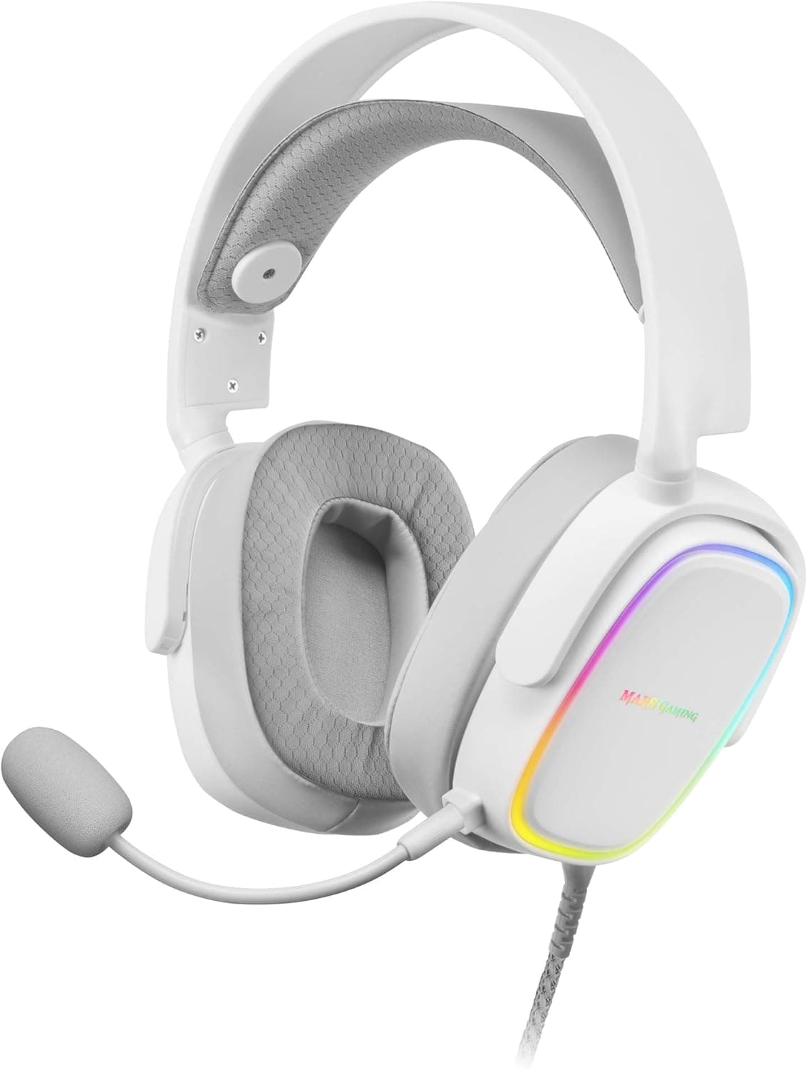 Mars Gaming MHAXW headphones branco rgb