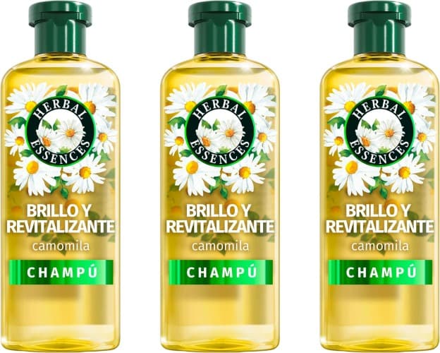 Herbal Essences Chamomile Shine & Revitalizing Shampoo | Shampoo 350ml para brilho e suavidade do cabelo frisado e opaco sem silicone