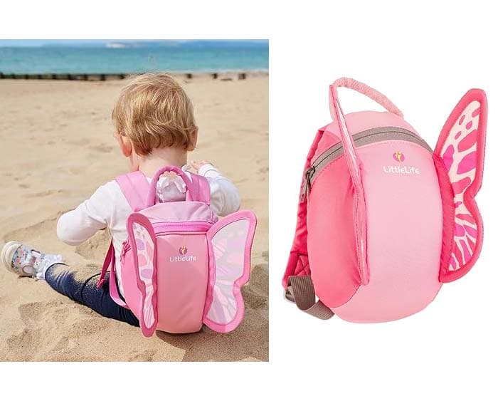 LittleLife Mochila infantil em forma de borboleta