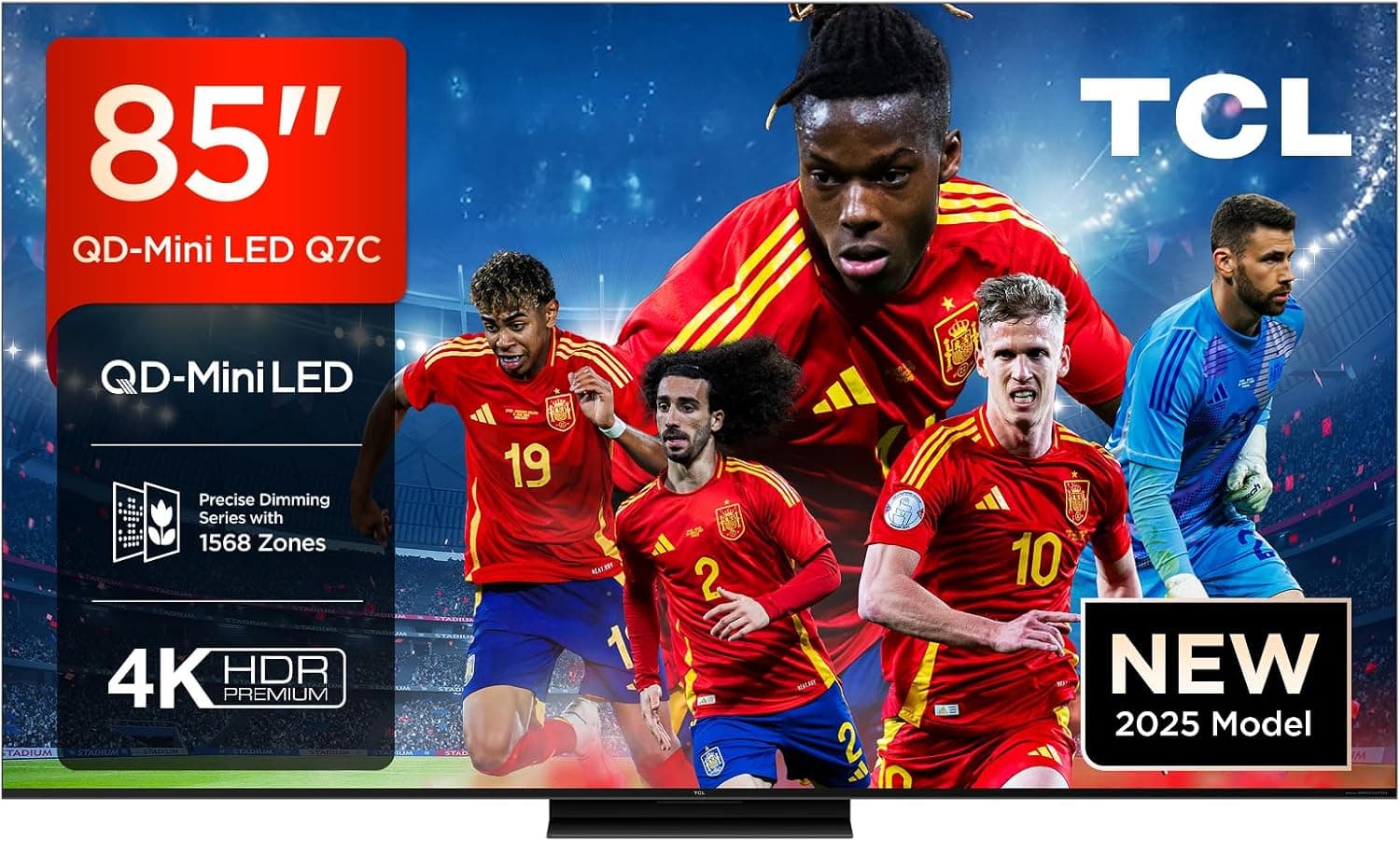 Motion Clarity Pro de 144 Hz, QD-Mini LED, 4 K, HDR Premium 3000, Smart TV com Google TV (Dolby Vision IQ e Atmos, painel CrystGlow HVA, Motion Clarity Pro de 144 Hz, Game Master)