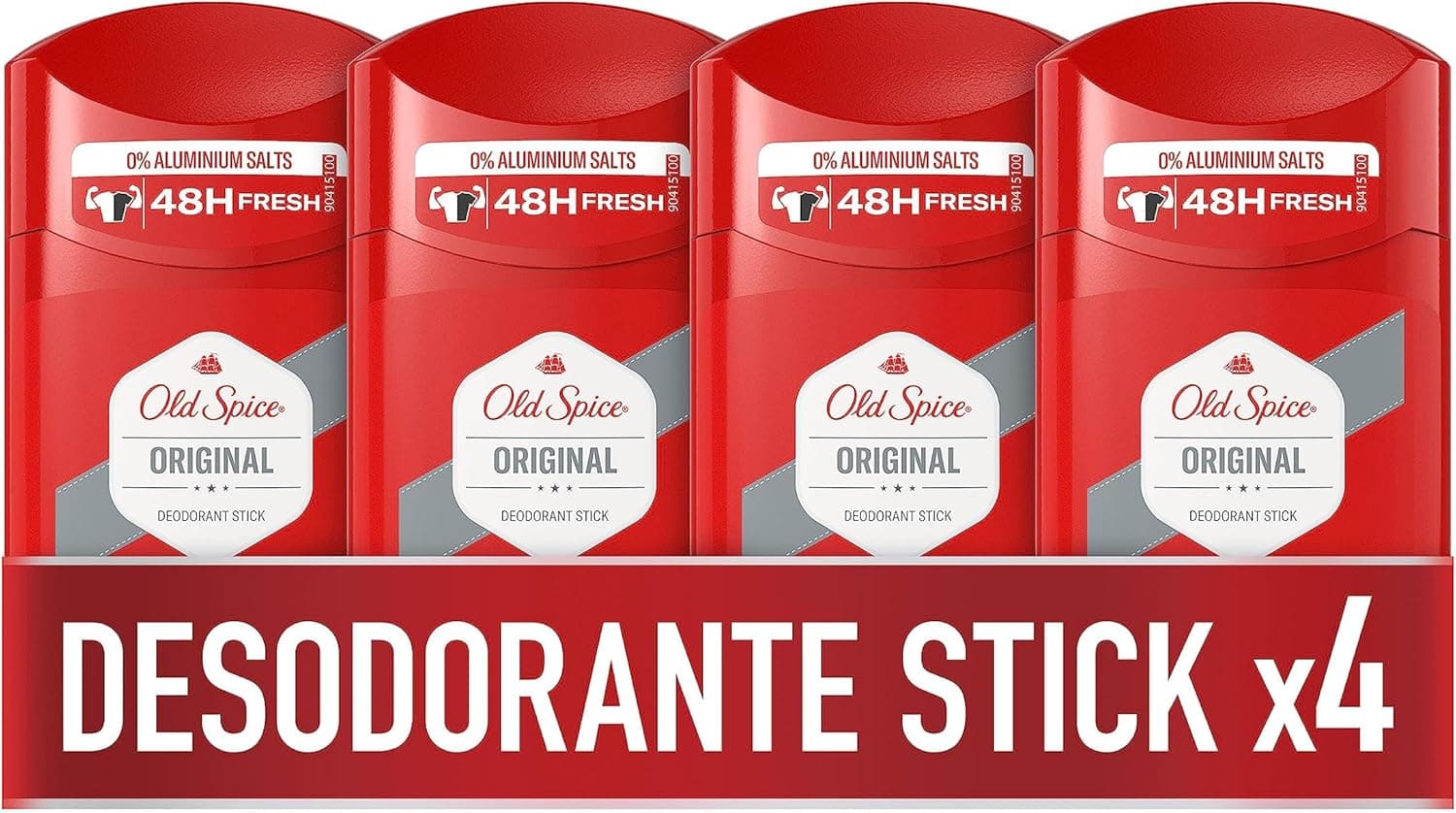 Old Spice Desodorante original em barra para homens, pack 4 x 50 ml