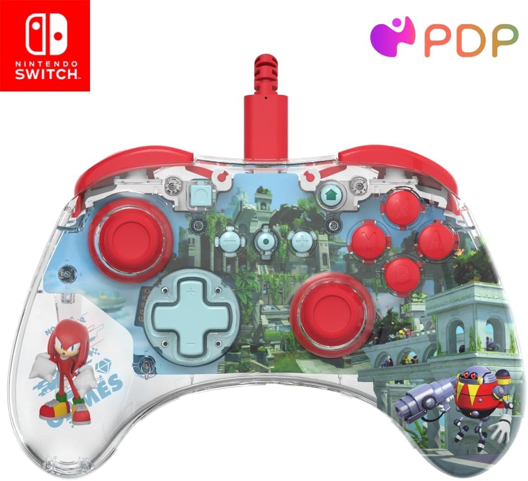 PDP REALMz Wired LED Light-up Pro Controller: Knuckles For Nintendo Switch & Nintendo Switch - OLED Model