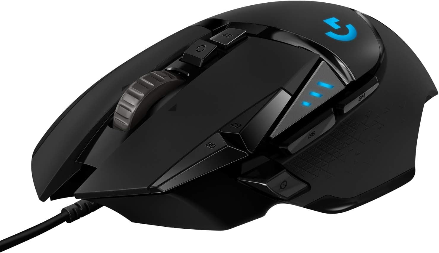 Logitech G 502 HERO,  Rato gaming com fio de alto desempenho HERO 25K Captor, 25.600 DPI, RGB, peso personalizável, 11 botões programáveis, memória integrada, PC/Mac - Rato gaming preto G502 HERO