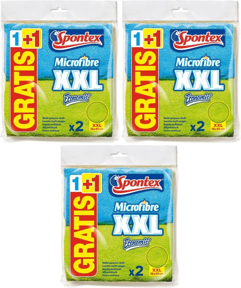 Spontex Bayeta de microfibra XXL, 2 unidades x3