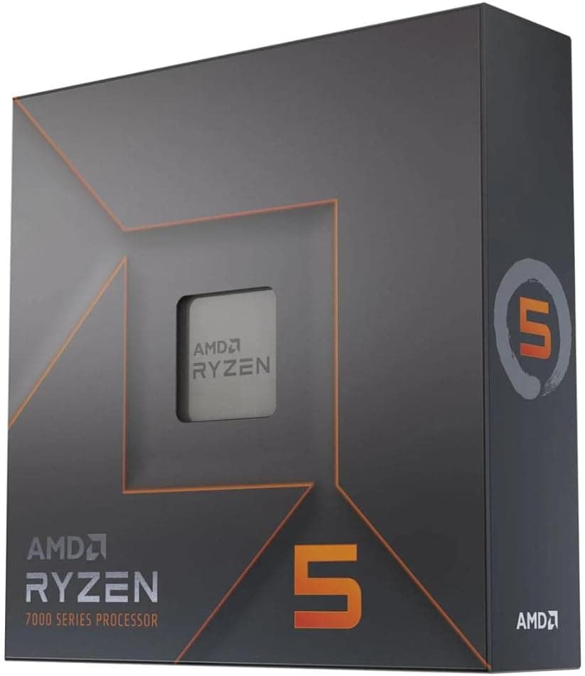 AMD Ryzen 5 7600X Processador (placa gráfica Radeon integrada, 6 núcleos/12 threads, 105 W TDP, ocket AM5, 38 MB cache, relógio de aumento máximo. até 5,3 GHz, sem ventilador)