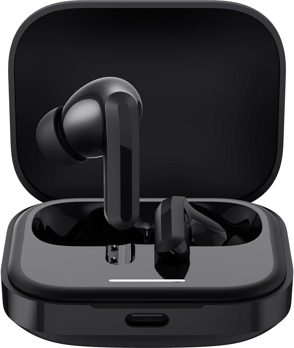 Xiaomi Redmi Buds 5 Auriculares sem fios, cancelamento ativo de ruído até 46 dB, 10 horas de autonomia e 40 horas com o estojo de carregamento, preto 