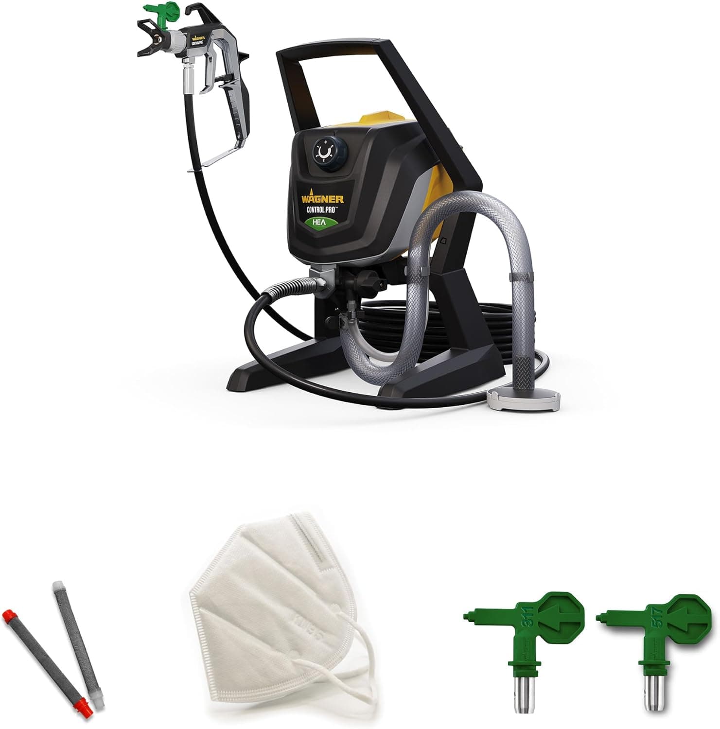 WAGNER Airless Pulverizador de pintura Control Pro 350 R para tintas plásticas/látex, vernizes e esmaltes, 15 m²-2 min, regulação do ar de pressão, 110 bar, mangueira 15 m