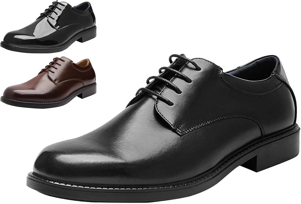 Bruno Marc Dress Shoes | Sapatos clássicos derby de atacadores para homem