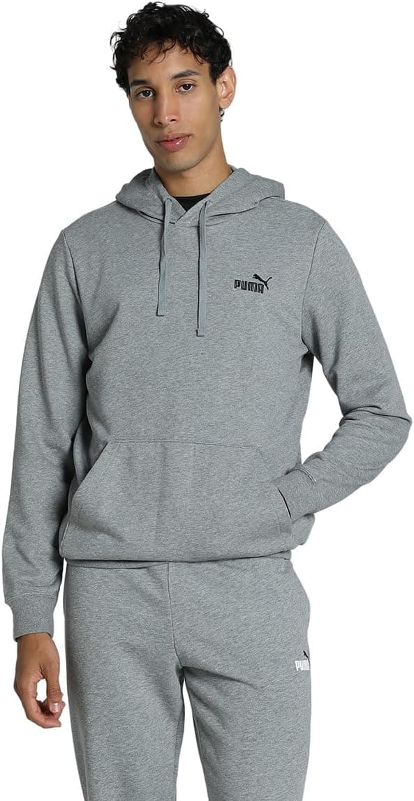 PUMA ESS Small No. 1 Logo Hoodie TR | Sweatshirt com capuz para homem em cinzento