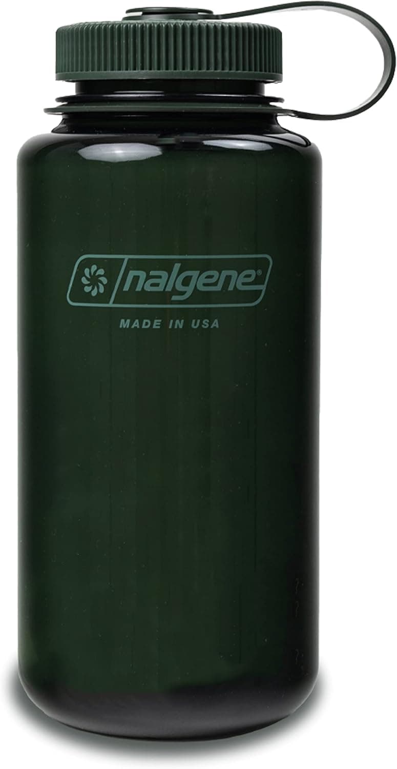Nalgene Garrafa de água monocromática reciclada reutilizável sem BPA para caminhadas, ginásio, 32 oz