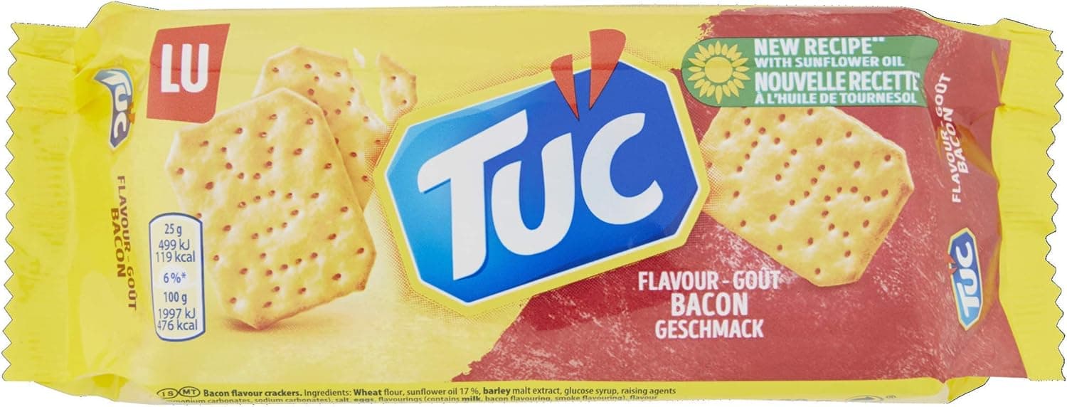 Tuc Biscoitos salgados sabor Bacon, 100 g