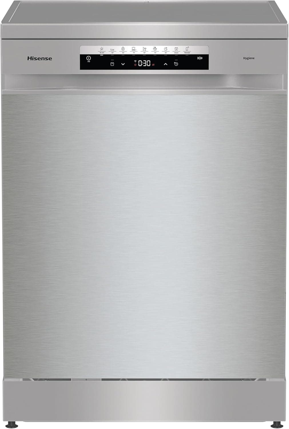 Hisense HS673B60X Máquina de lavar louça, 60 cm, instalação gratuita, classe B, CAPACIDIDADE 16, conectividade WiFi, 3 níveis de lavagem, entrada de água quente, Inox