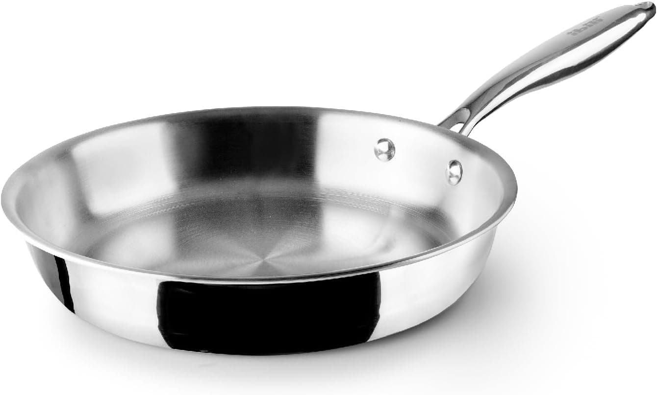 IBILI Sarten tricamada triply natural, 26 cm, aço inoxidável, adequado para indução, sem antiaderente