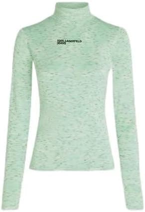KARL LAGERFELD JEANS Mock Neck Knit Top Suéter para mulher