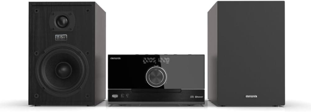 Microcorrente AIWA MSBTU-600 Bluetooth, CD, USB, AUX IN, potência de saída de 2 x 50 W RMS. Cor: Preto