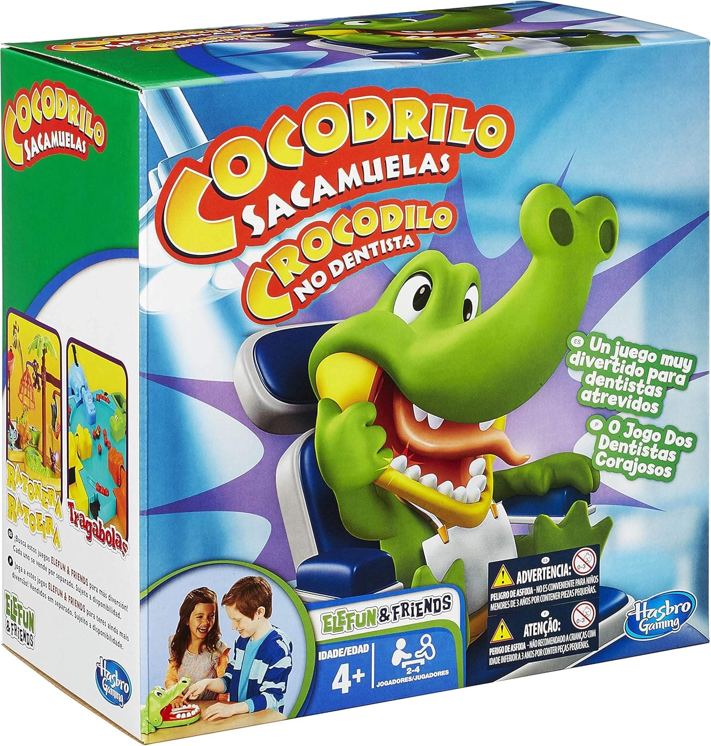 Hasbro - Crocodilo sacamuelas, jogo de habilidade (B04081750) (versão espanhola/portuguesa)