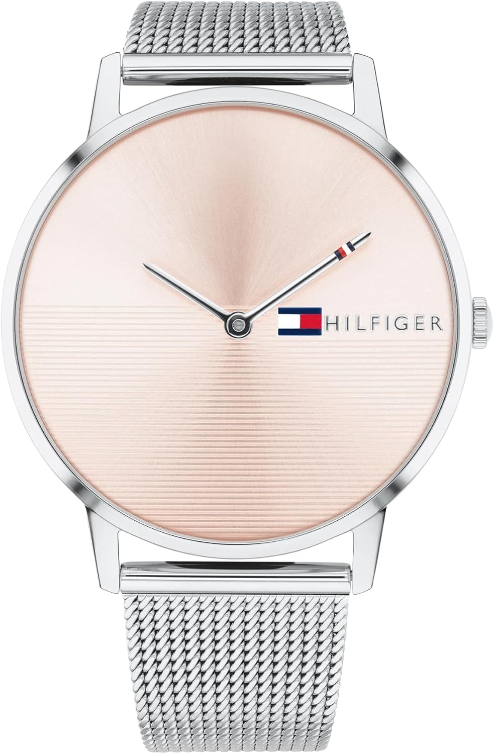 Tommy Hilfiger Relógio analógico de quartzo para mulher com correia de malha de aço inoxidável prateado - 1781970, Prata, pulseira