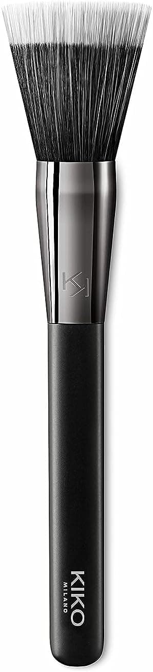 KIKO Milano Face 04 Stippling Foundation Brush | pincel redondo parabases de maquilhagem líquidas ou em creme, fibras sintéticas