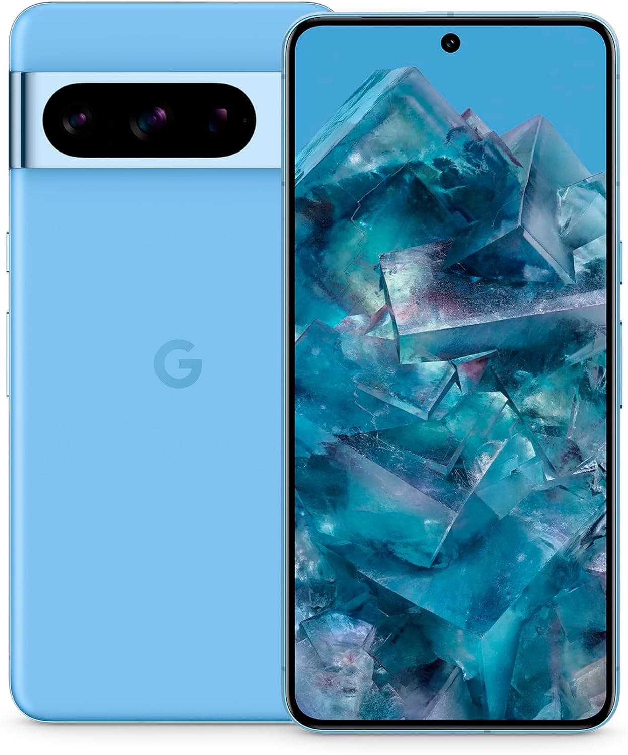 Google Pixel 8 Pro - Smartphone Android livre com lente teleobjetiva, bateria com autonomia de 24 horas e ecrã super atual, azul-celeste, 128 GB 
