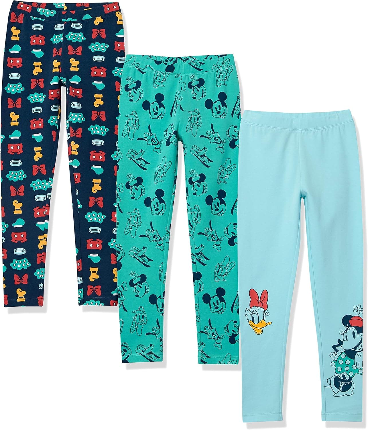 Amazon Essentials Disney Marvel | Star Wars | Frozen | Princess Leggings para menina, vários pacotes