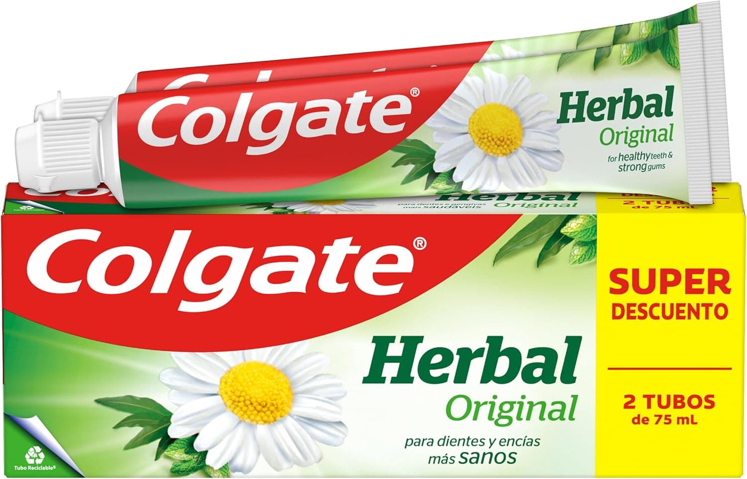COLGATE Pasta dentífrica herbal original, 75ml