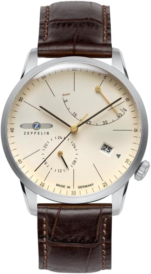Zeppelin 7366-5 - Relógio para homens, correia de couro cor castanha