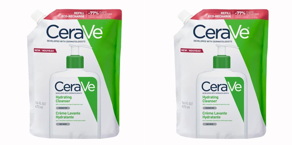 CeraVe Substituição do limpador hidratante, para pele normal a seco, limpa, hidrata e equilíbria, enriquecido com ceramidas essenciais e ácido hialurónico adequado para rosto e corpo, 473 ml